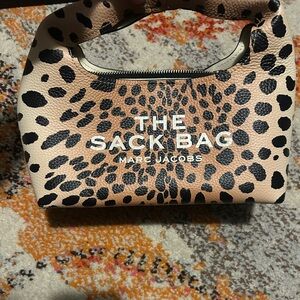 Marc Jacobs The Mini Sack Bag - Cream and Black Animal Print